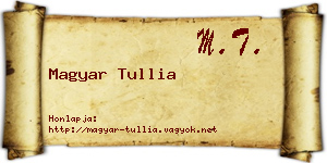 Magyar Tullia névjegykártya